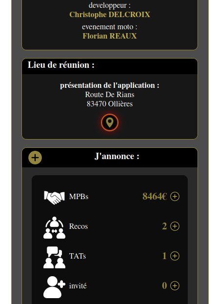 cliquer sur l'icône map