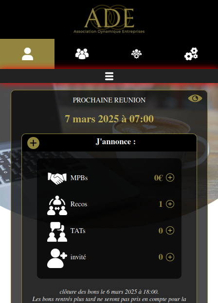 ouvrir le menu déroulant