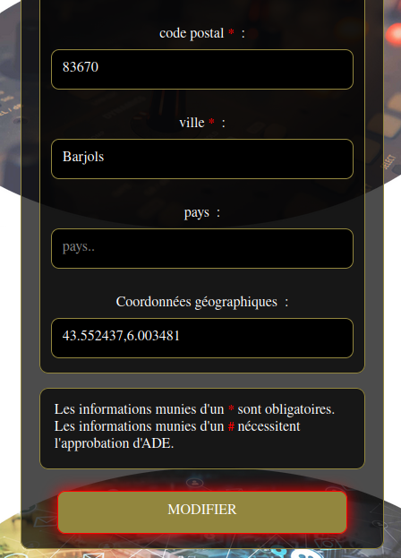 valider le changement