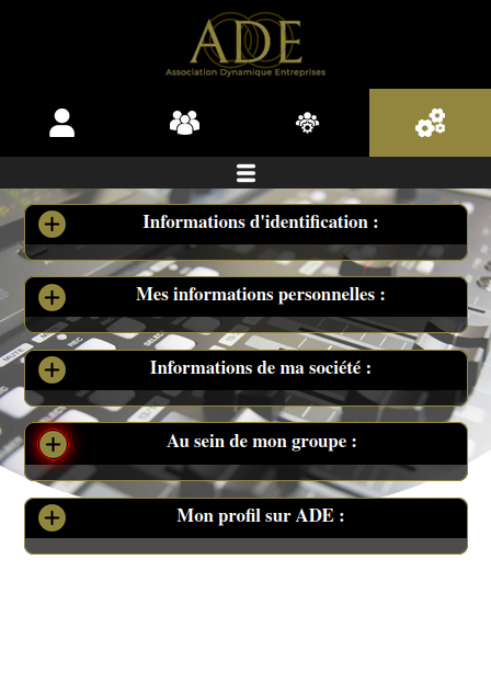 ouvrir la rubrique au sein de mon groupe