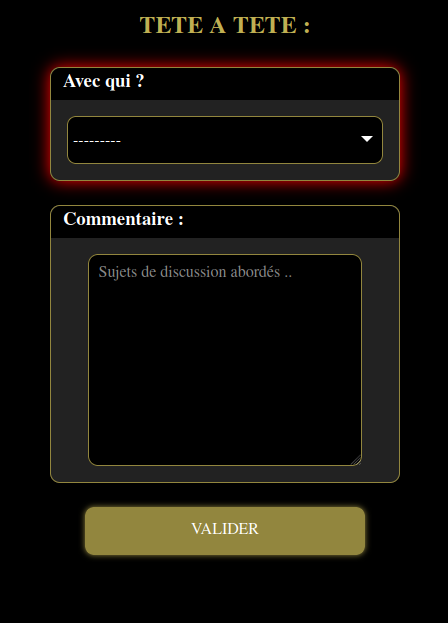 Sélectionner un membre du groupe de recommandation d'affaires