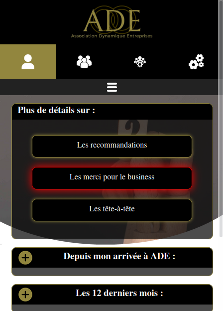 cliquer sur 'les merci pour le business'