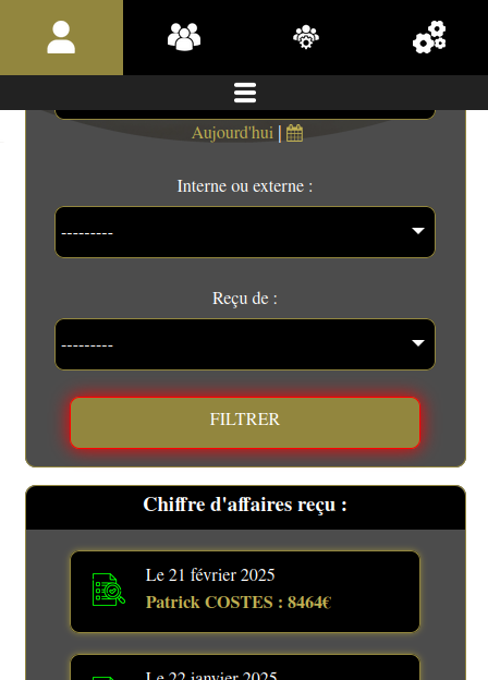valider les filtres